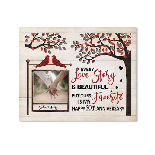 Canvas Every love story is beautiful but our is my favorite, Wall art, Wall decoration