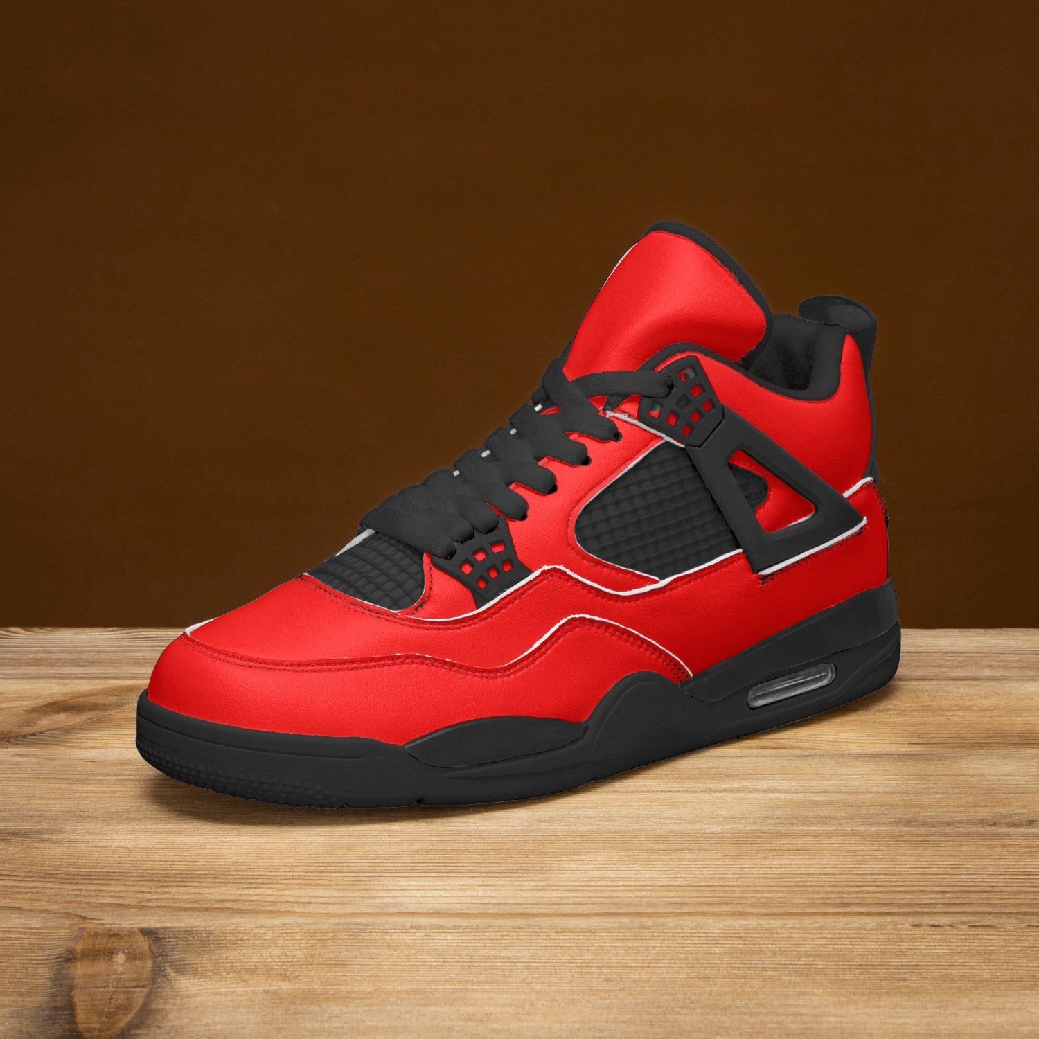 698. AJ4 Basketball Sneakers -Black Red