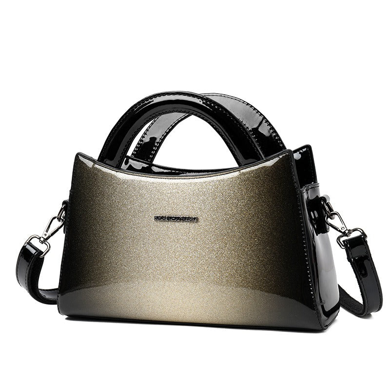 New PU soft leather texture messenger bag fashion simple solid color shoulder bag casual light handbag