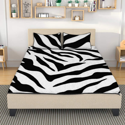 242. Polyester Quilt Bed Sets Zebra