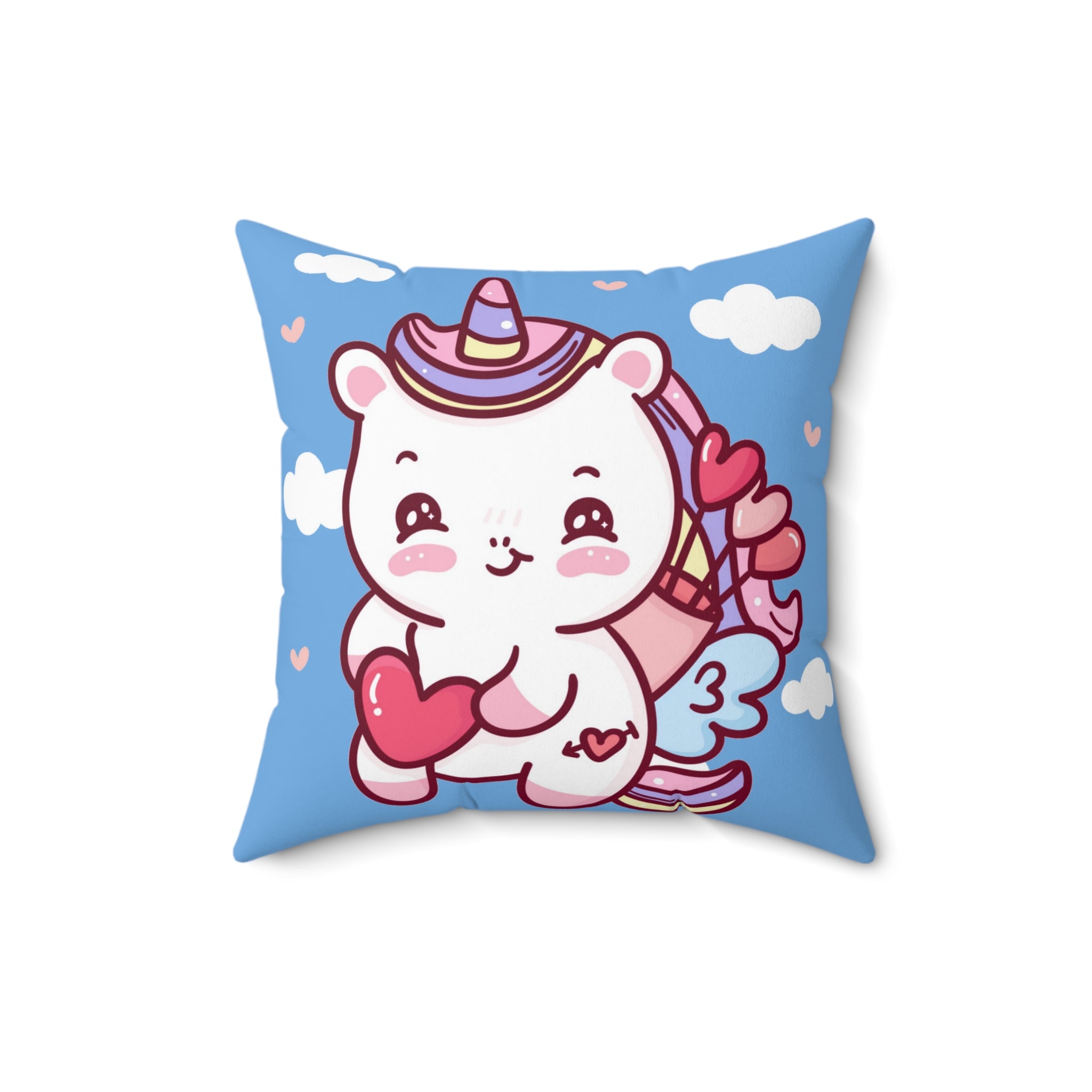 Spun Polyester Square Pillow Unicorn