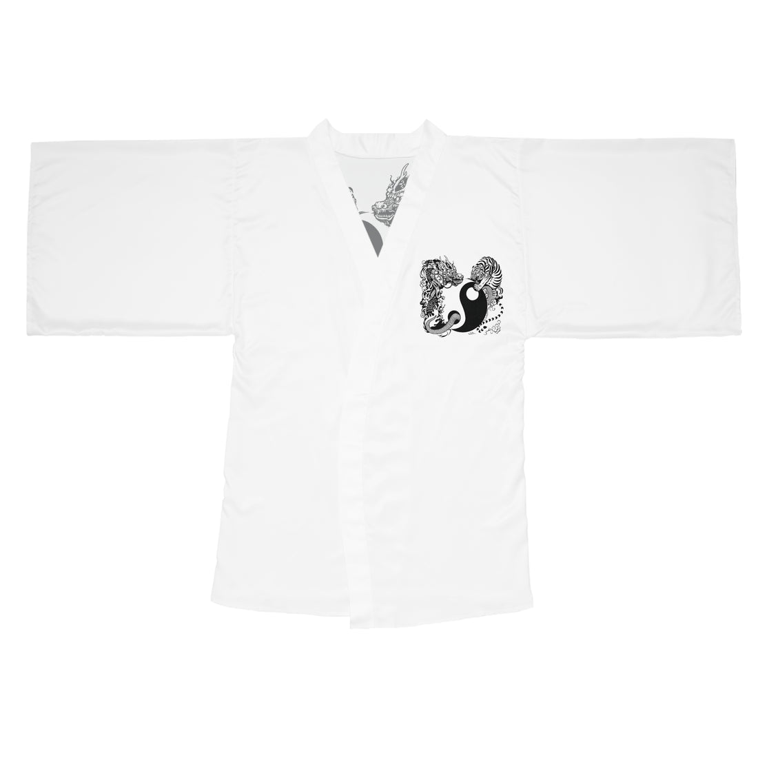 Long Sleeve Kimono Robe Tiger and Dragon