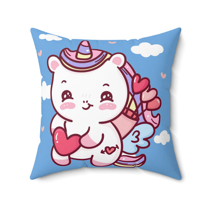 Spun Polyester Square Pillow Unicorn