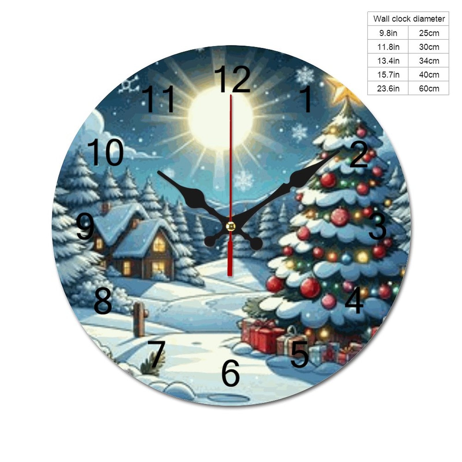 Concise Silent Wooden Wall Clock-9.84&quot;x9.84&quot;/ 25x25cm