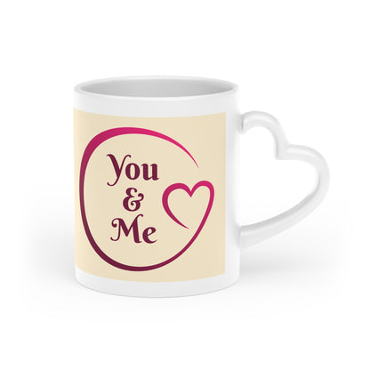 Heart-Shaped Mug You and Me