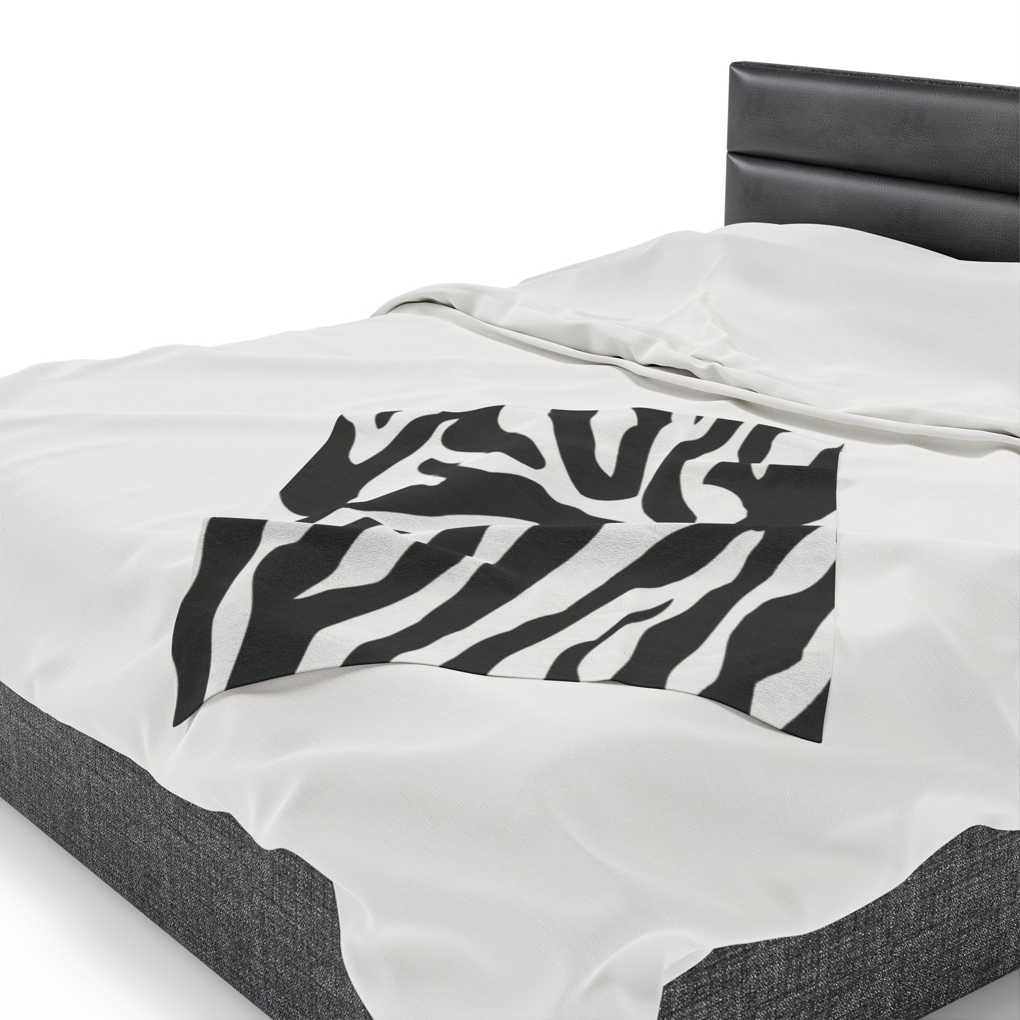 Velveteen Plush Blanket Zebra