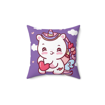 Spun Polyester Square Pillow Unicorn