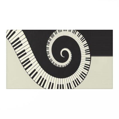 Dornier Rug piano keys black and white