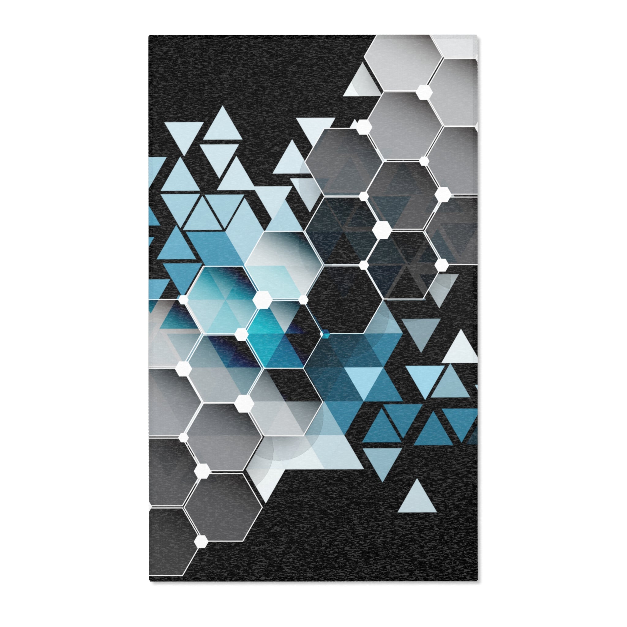 Area Rugs black-blue-grey abstract decoration