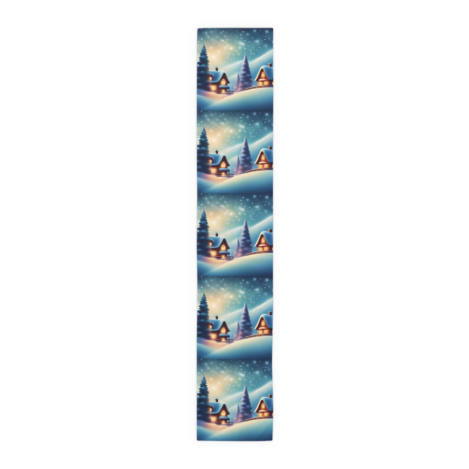 Table Runner (Cotton, Poly) Winter Christmas scenery