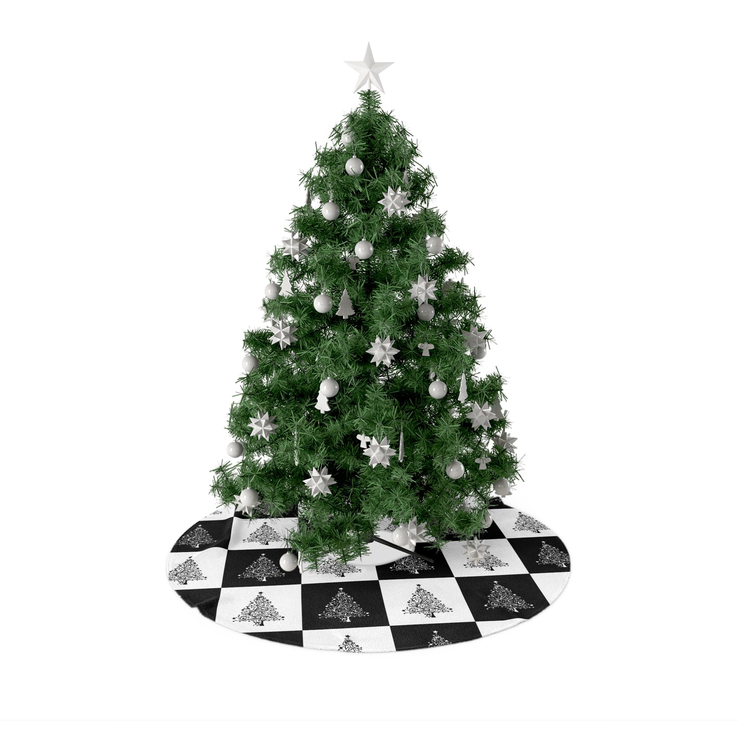 Christmas Tree Skirts Black and white Christmas Trees