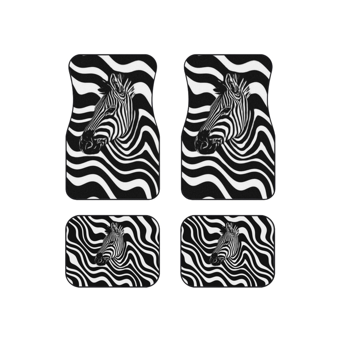 Car Mats (Set of 4) Zebra