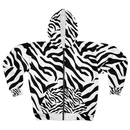 AOP Unisex Zip Hoodie zebra