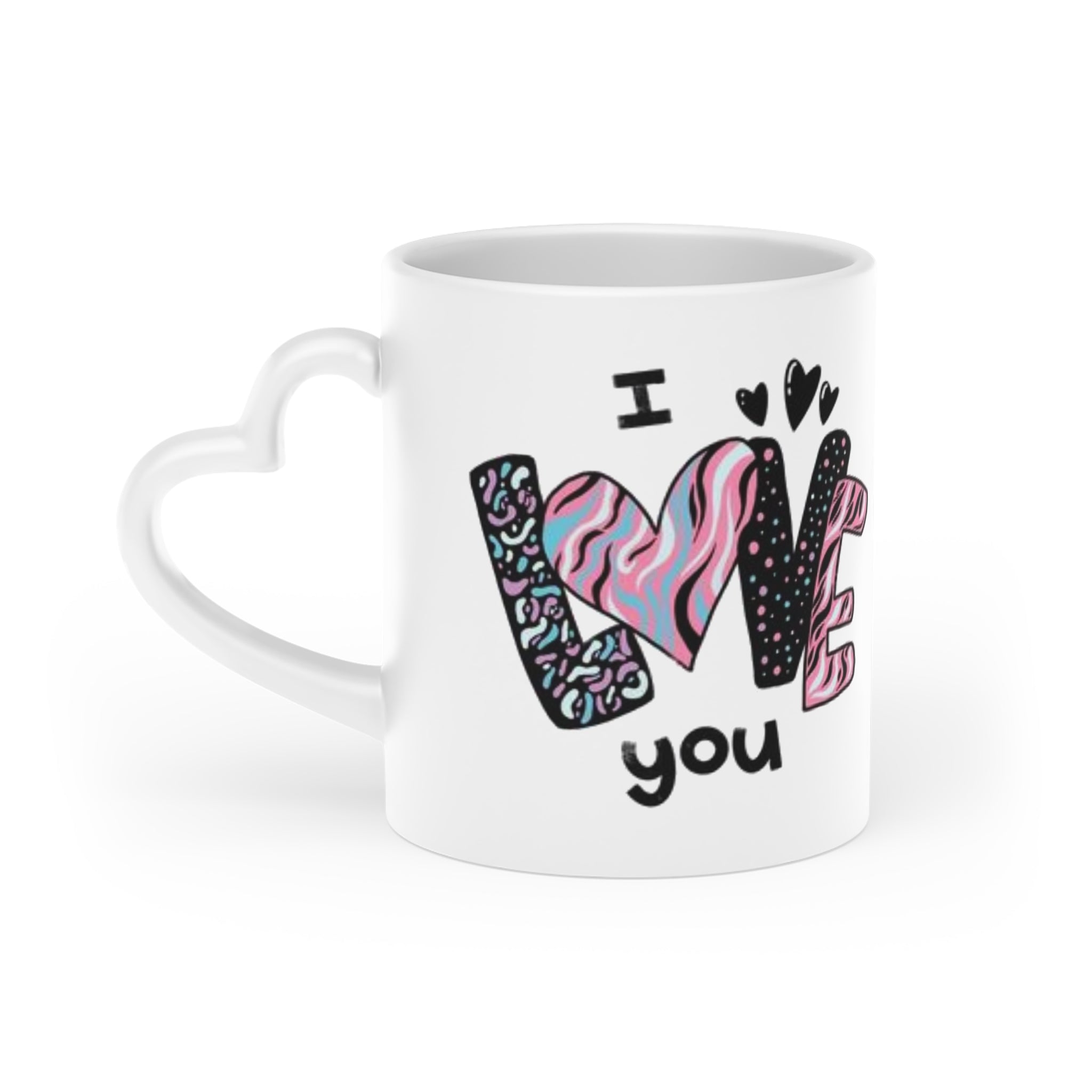 Heart-Shaped Mug I love you