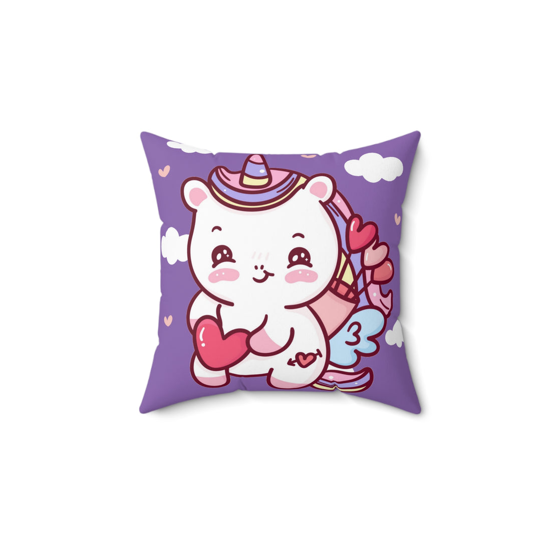 Spun Polyester Square Pillow Unicorn