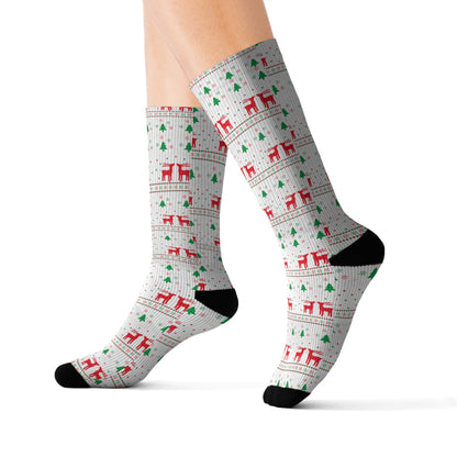 Sublimation Socks Christmas pattern