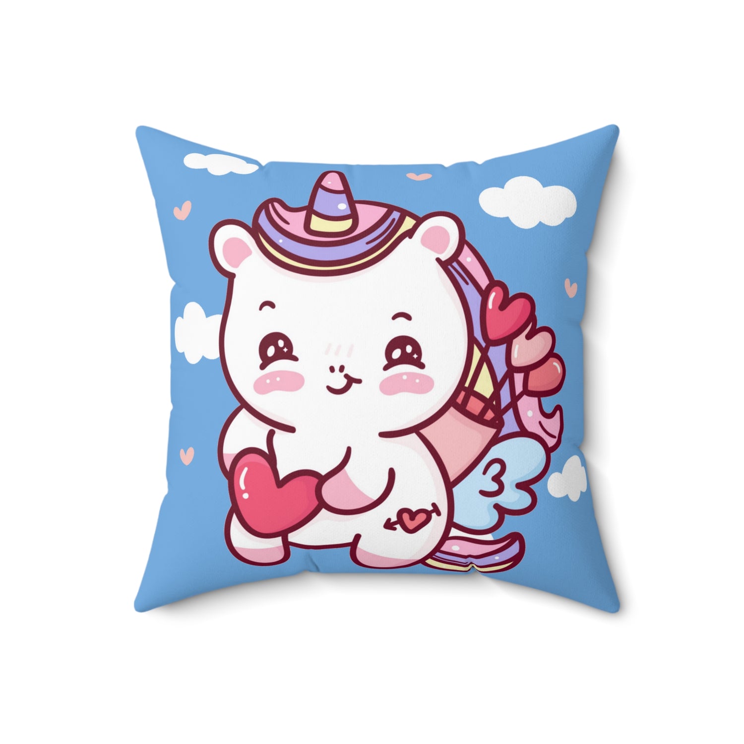 Spun Polyester Square Pillow Unicorn