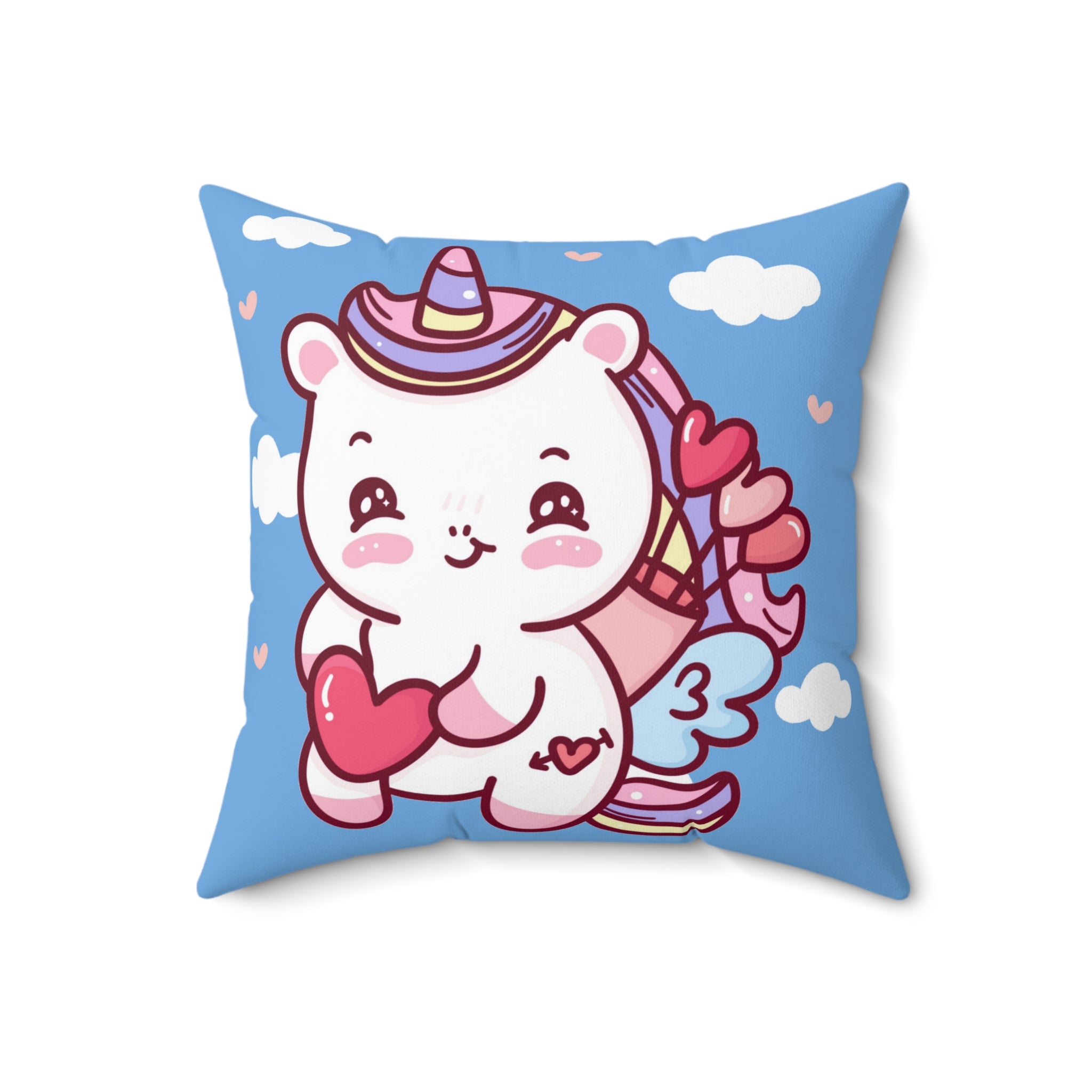 Spun Polyester Square Pillow Unicorn