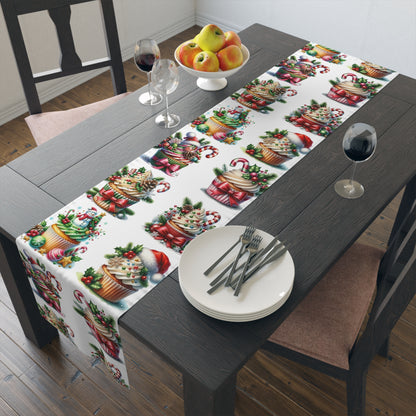 Table Runner (Cotton, Poly) Muffins Christmas