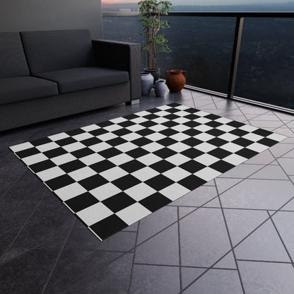 Outdoor Rug Black and White