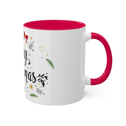 Merry Christmas Colorful Mugs, 11oz