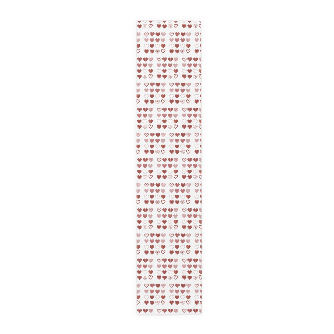 Table Runner (Cotton, Poly) Hearts Valentine