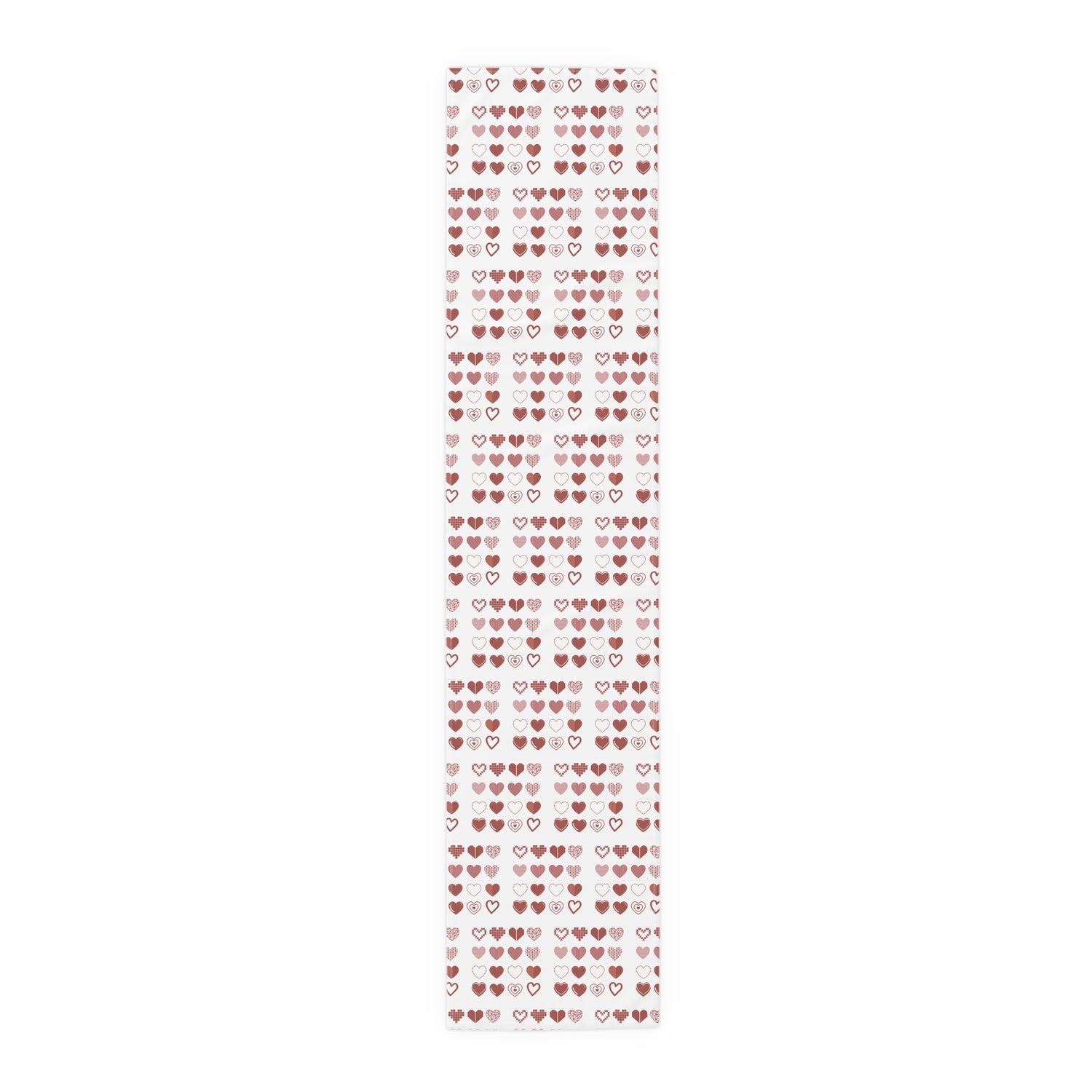 Table Runner (Cotton, Poly) Hearts Valentine