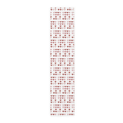 Table Runner (Cotton, Poly) Hearts Valentine