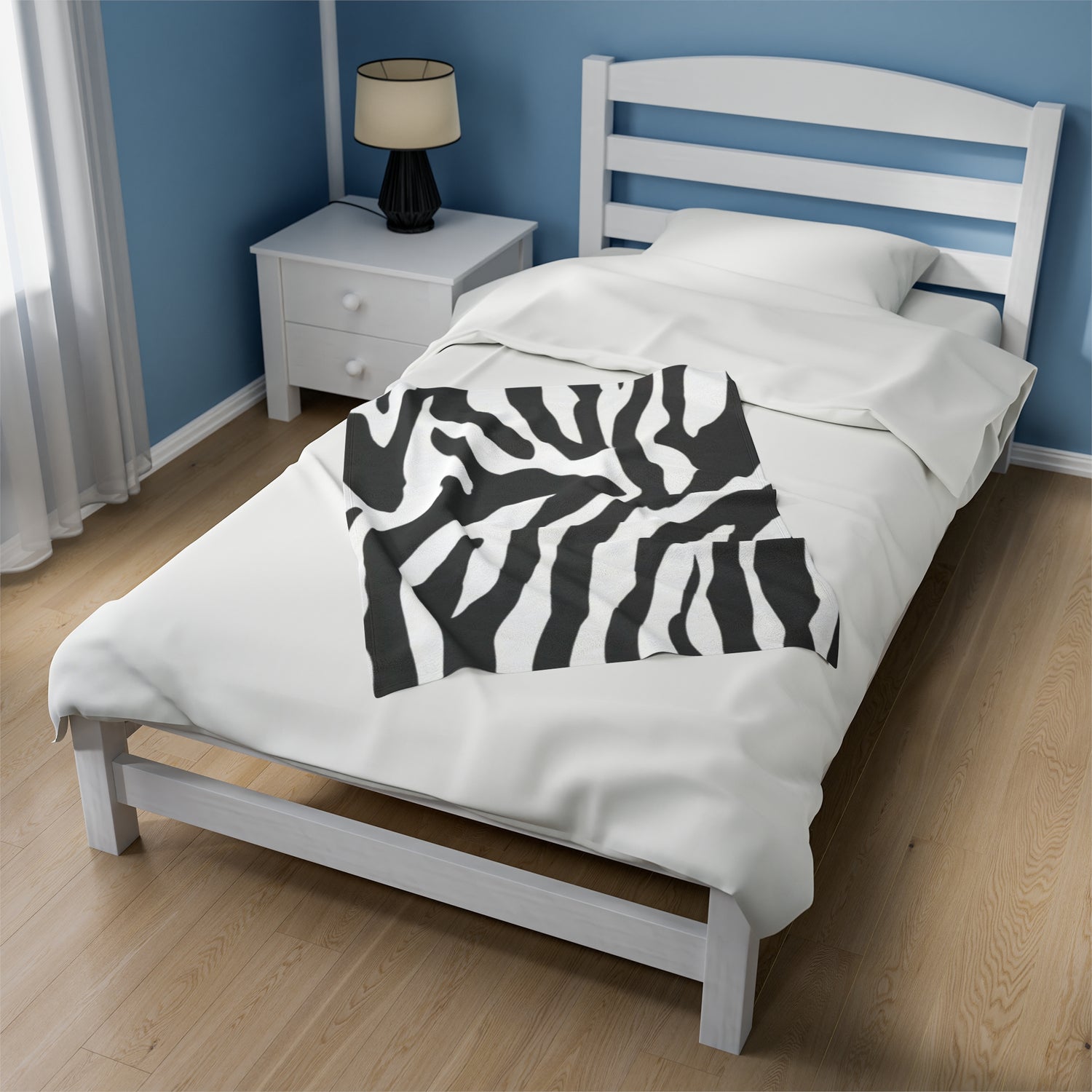 Velveteen Plush Blanket Zebra