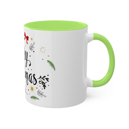 Merry Christmas Colorful Mugs, 11oz