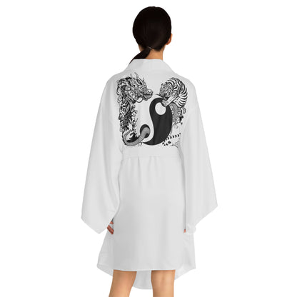 Long Sleeve Kimono Robe Tiger and Dragon