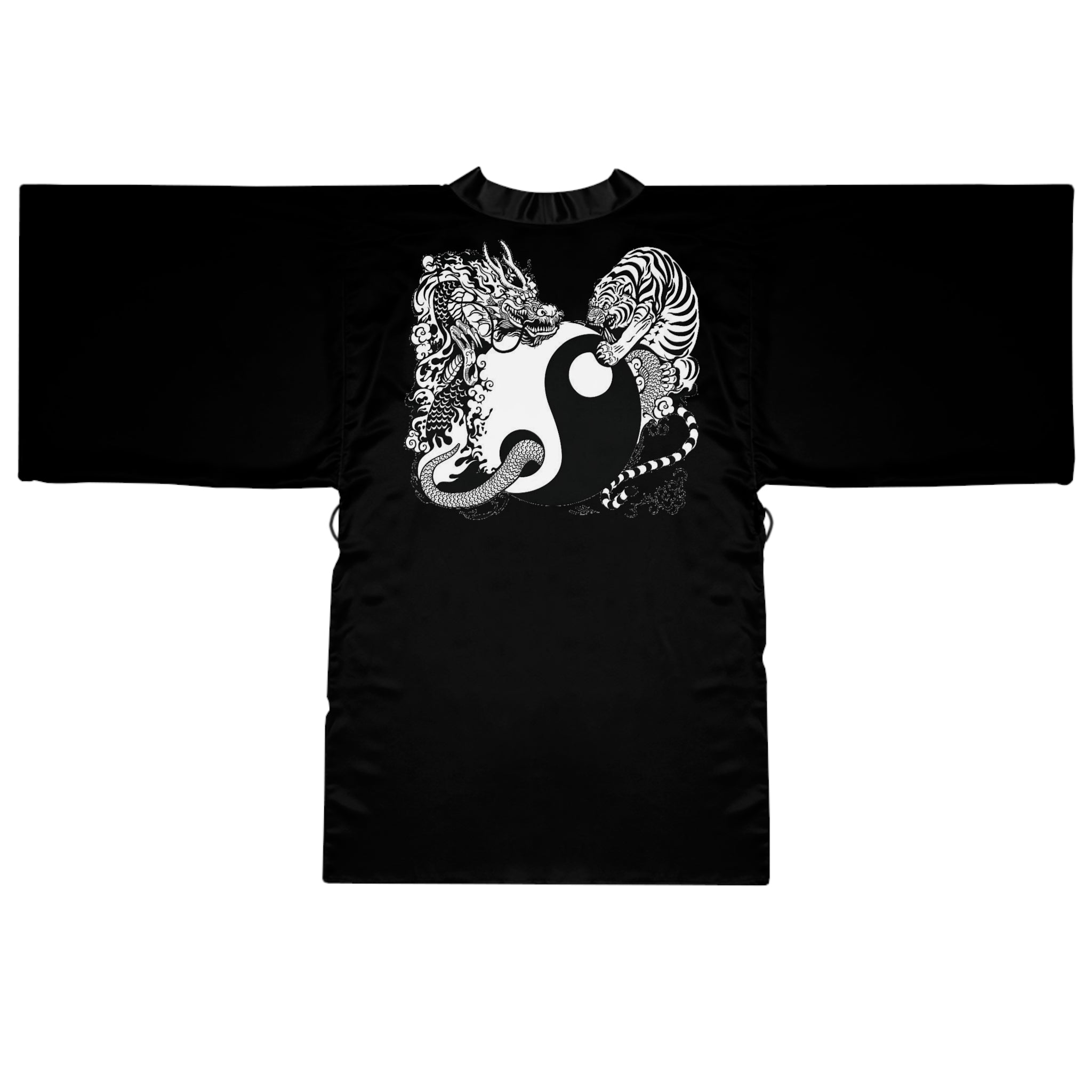 Long Sleeve Kimono Robe Tiger and Dragon