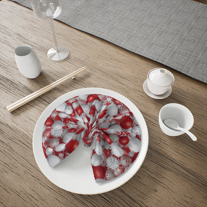 Christmas Napkins red white decoration,  Christmas gift idea,Christmas table decoration, Christmas Dinner