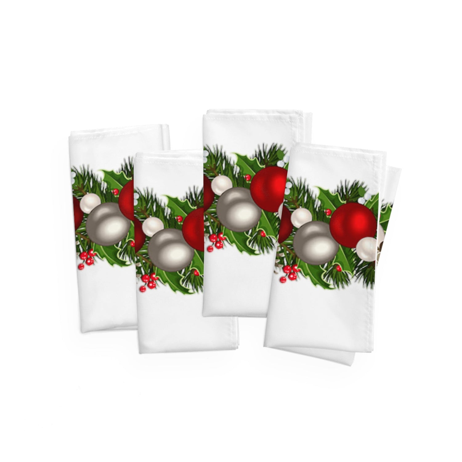 Dress Up Your Holiday Table with Festive Napkins Christmas Balls Decoration