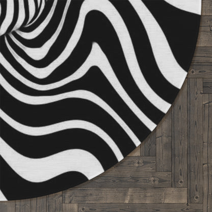 Round Rug Zebra