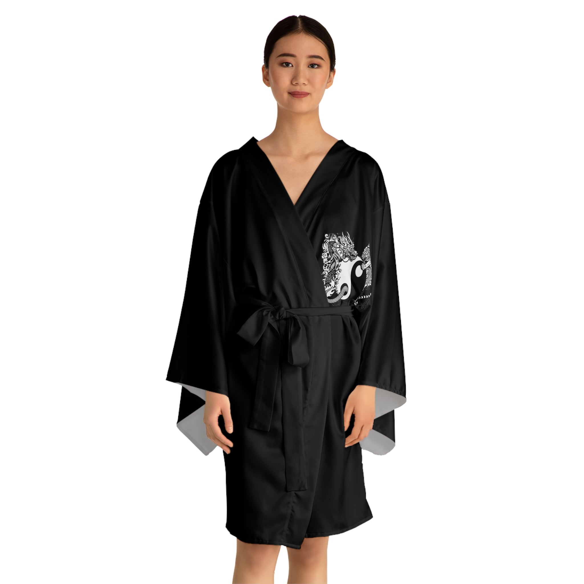 Long Sleeve Kimono Robe Tiger and Dragon