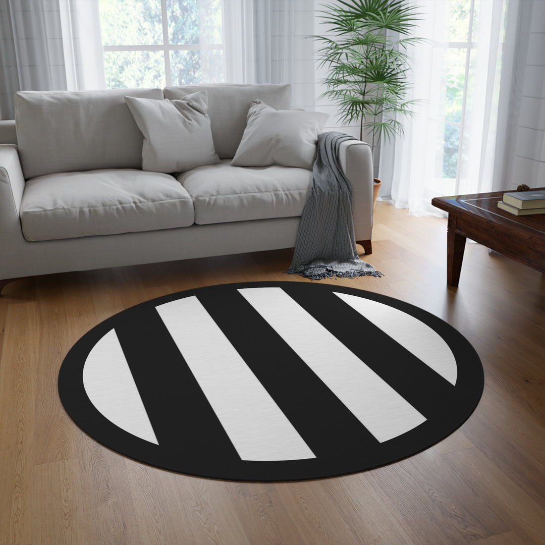 Round Rug Stripes