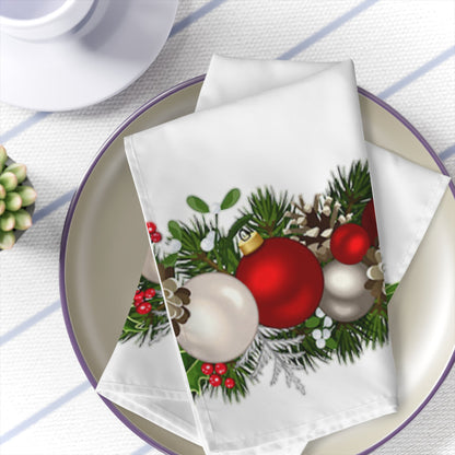 Dress Up Your Holiday Table with Festive Napkins Christmas Balls Decoration