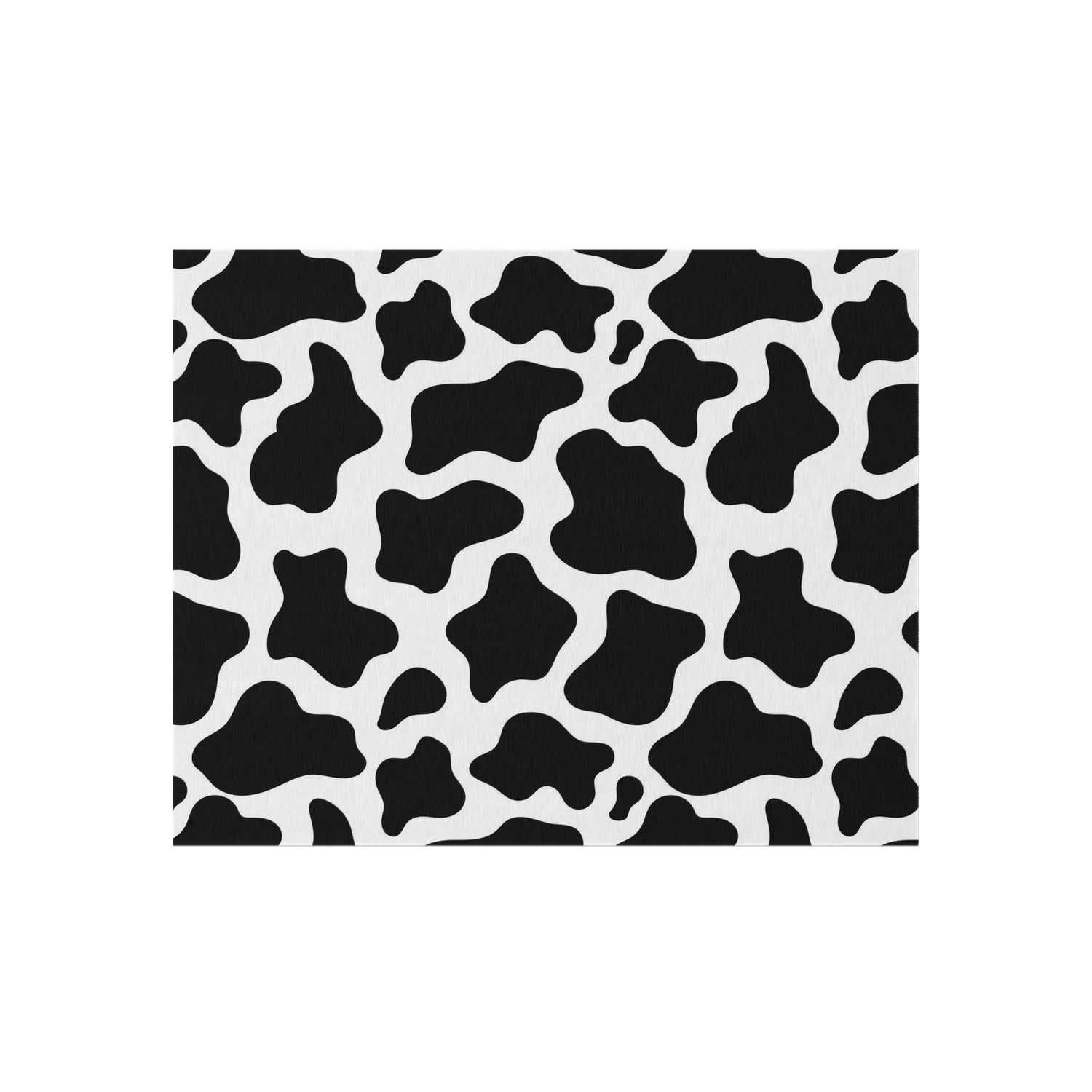 Outdoor and Area Rug Cow print,black and white