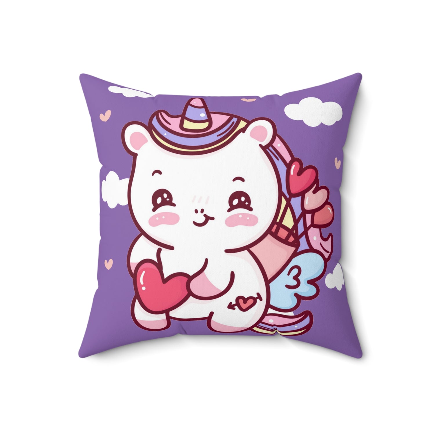 Spun Polyester Square Pillow Unicorn