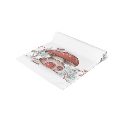 Table Runner (Cotton, Poly) Christmas decoration Mushrooms