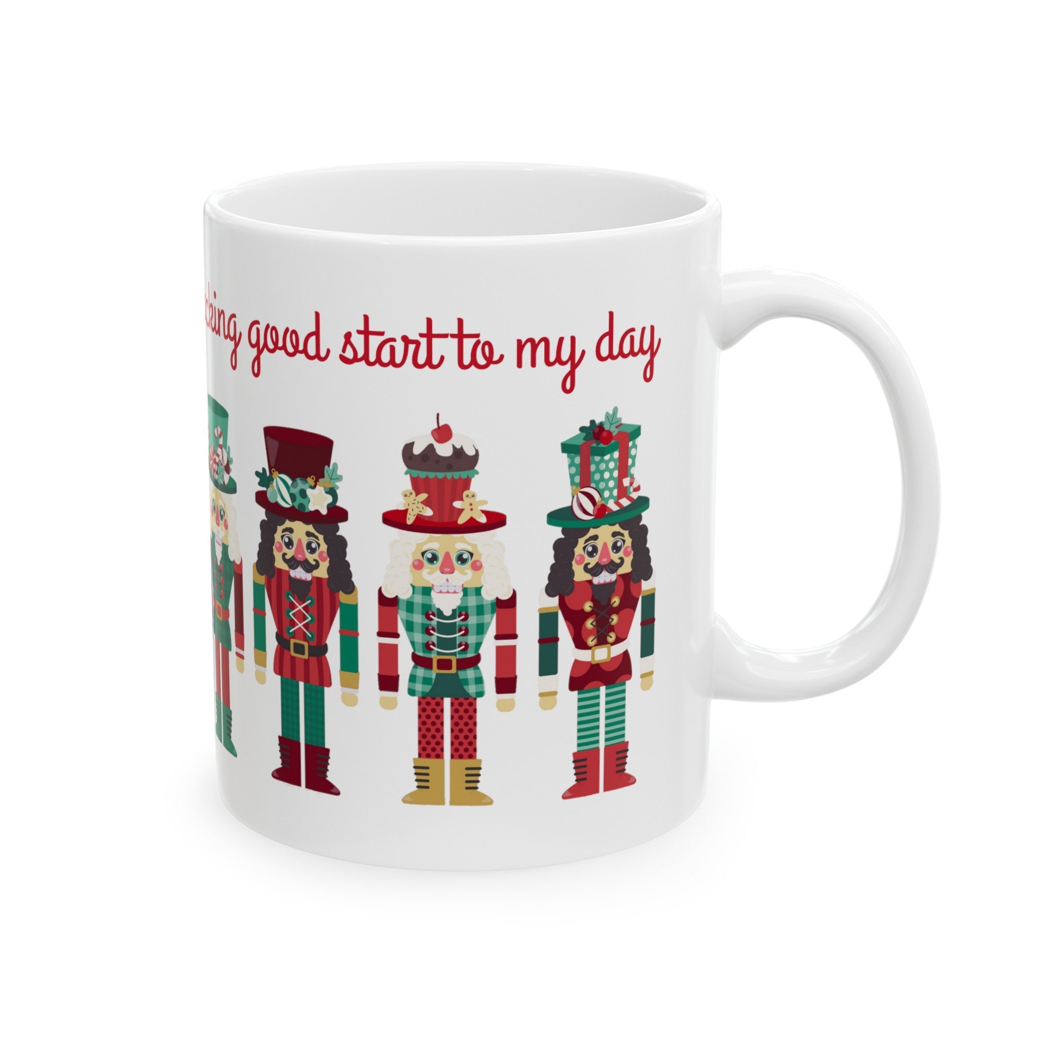 Ceramic Mug Coffee and Nutcrackers: A cracking good start to my day!