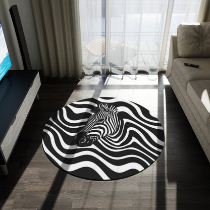 Round Rug Zebra