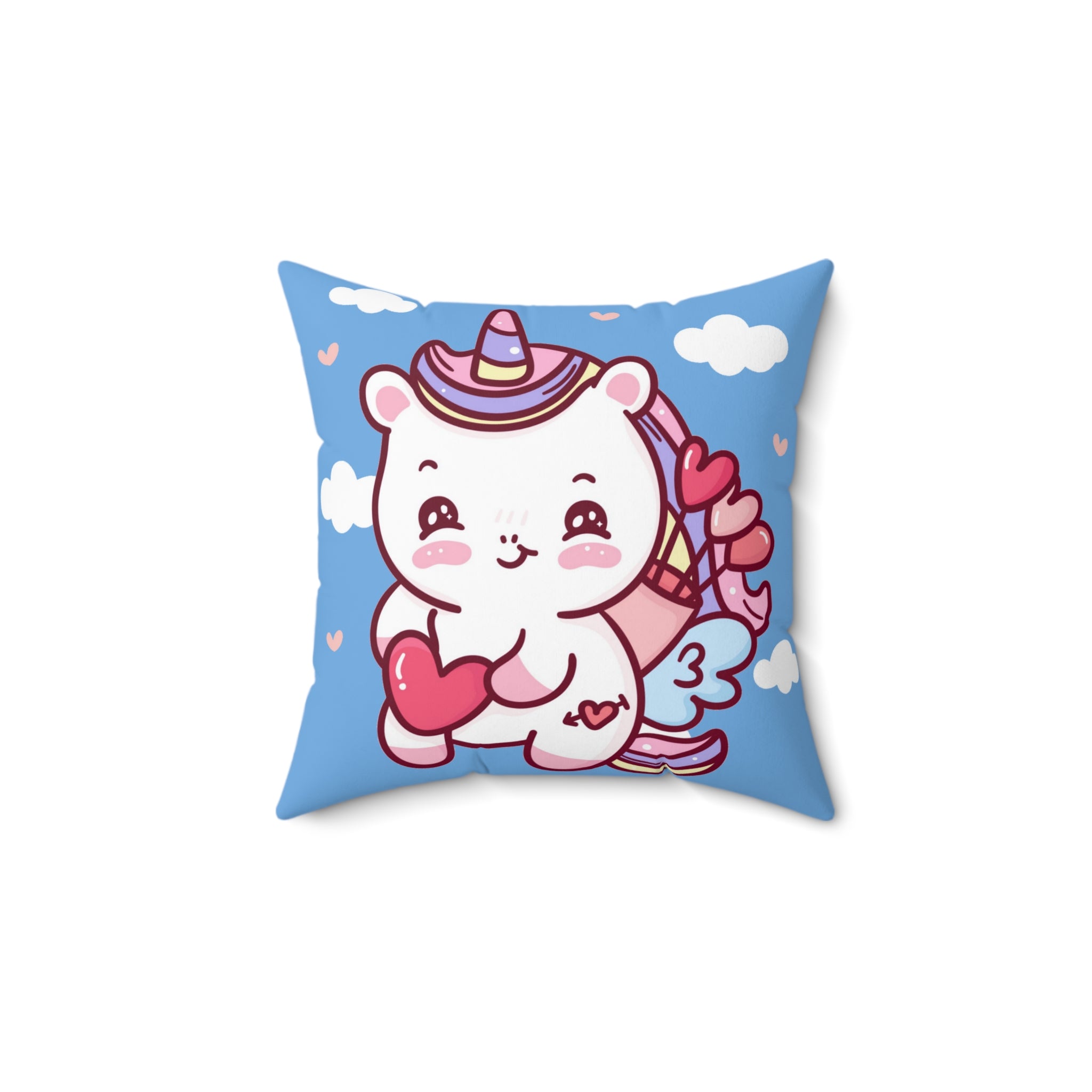 Spun Polyester Square Pillow Unicorn