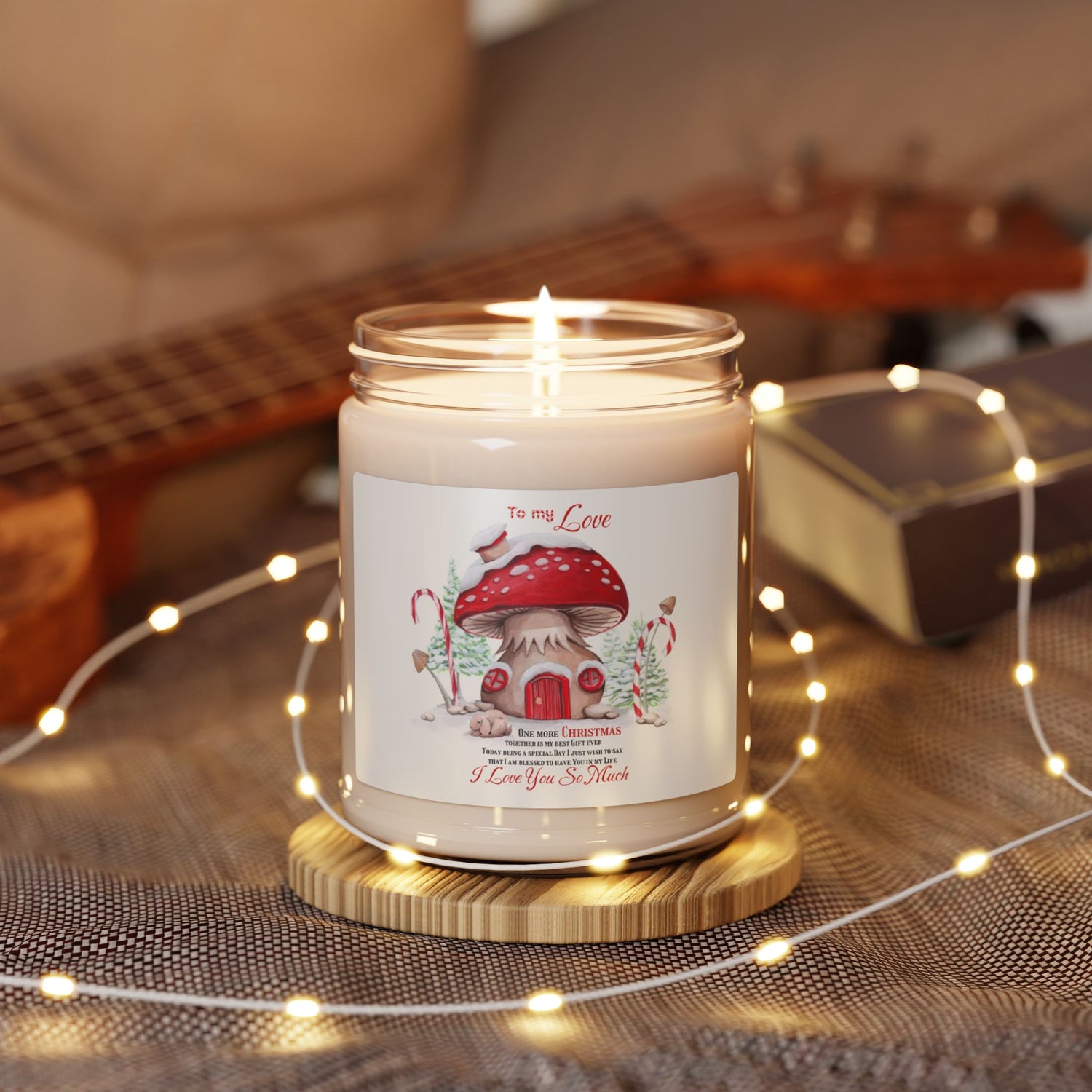 Scented Soy Candle, 9oz Christmas decoration I love You so much