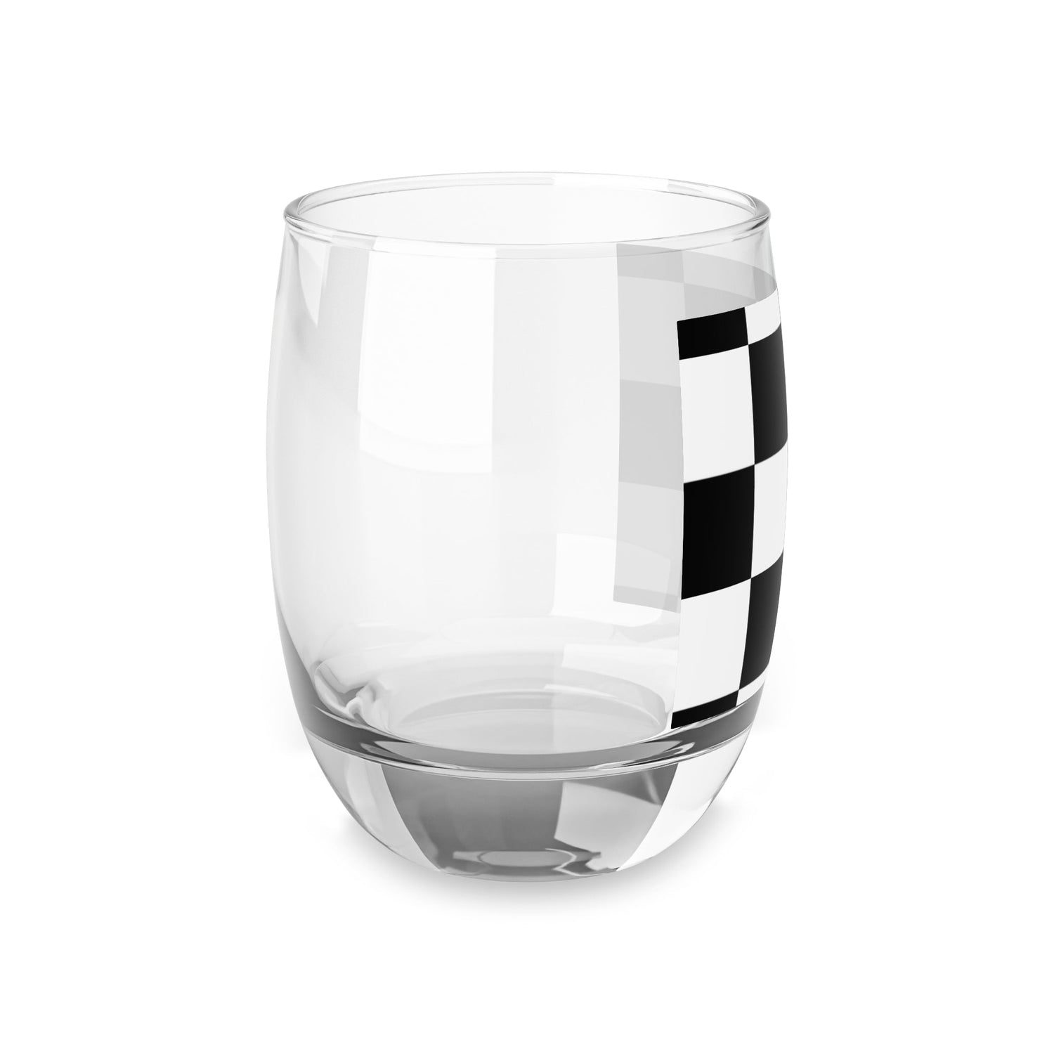 Whiskey Glass Black White