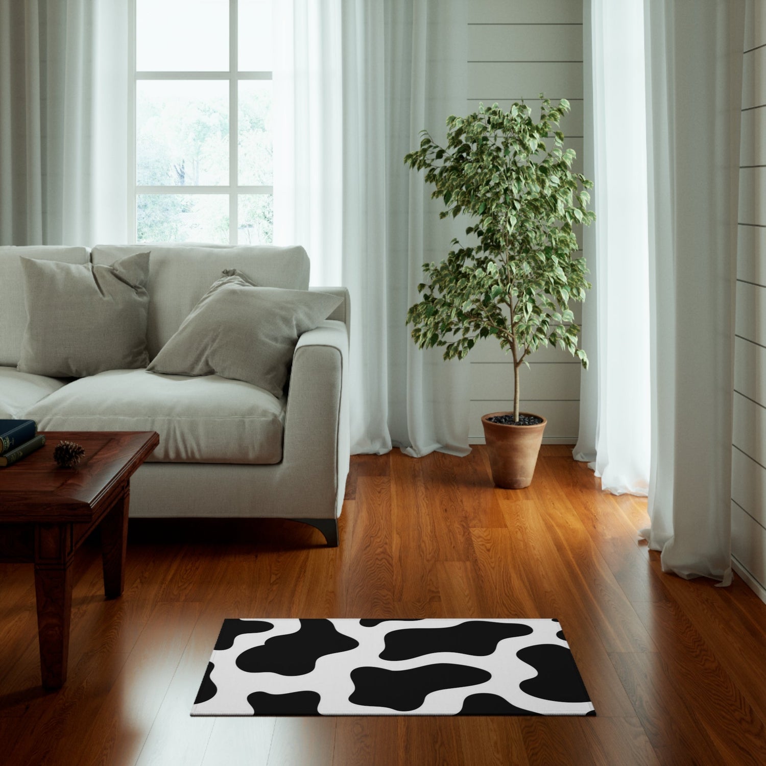 Dornier Rug Cow print,black and white