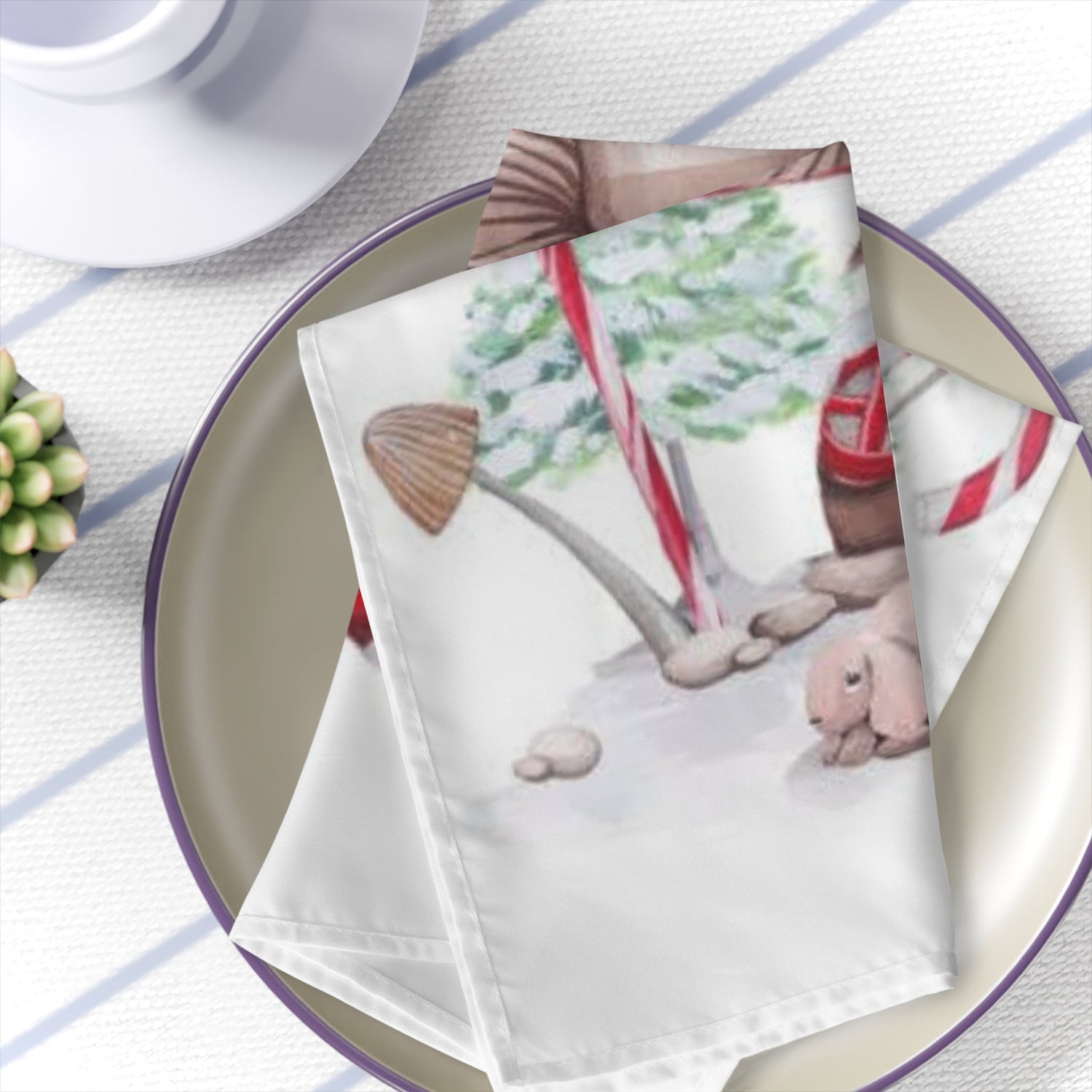 Merry and Mushroomy: Fantastically Festive Napkins for a Magical Christmas