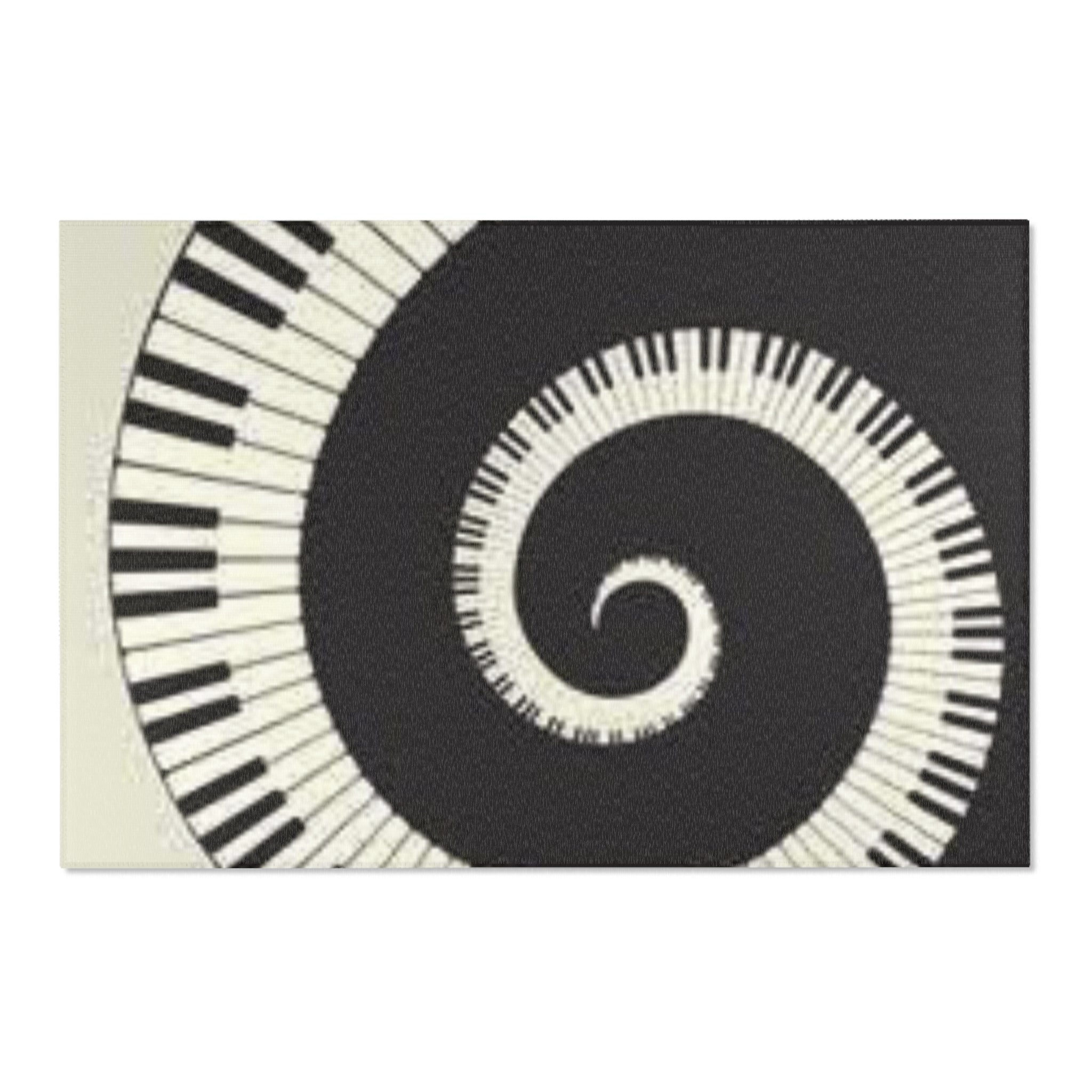 Area Rug Piano keyboard