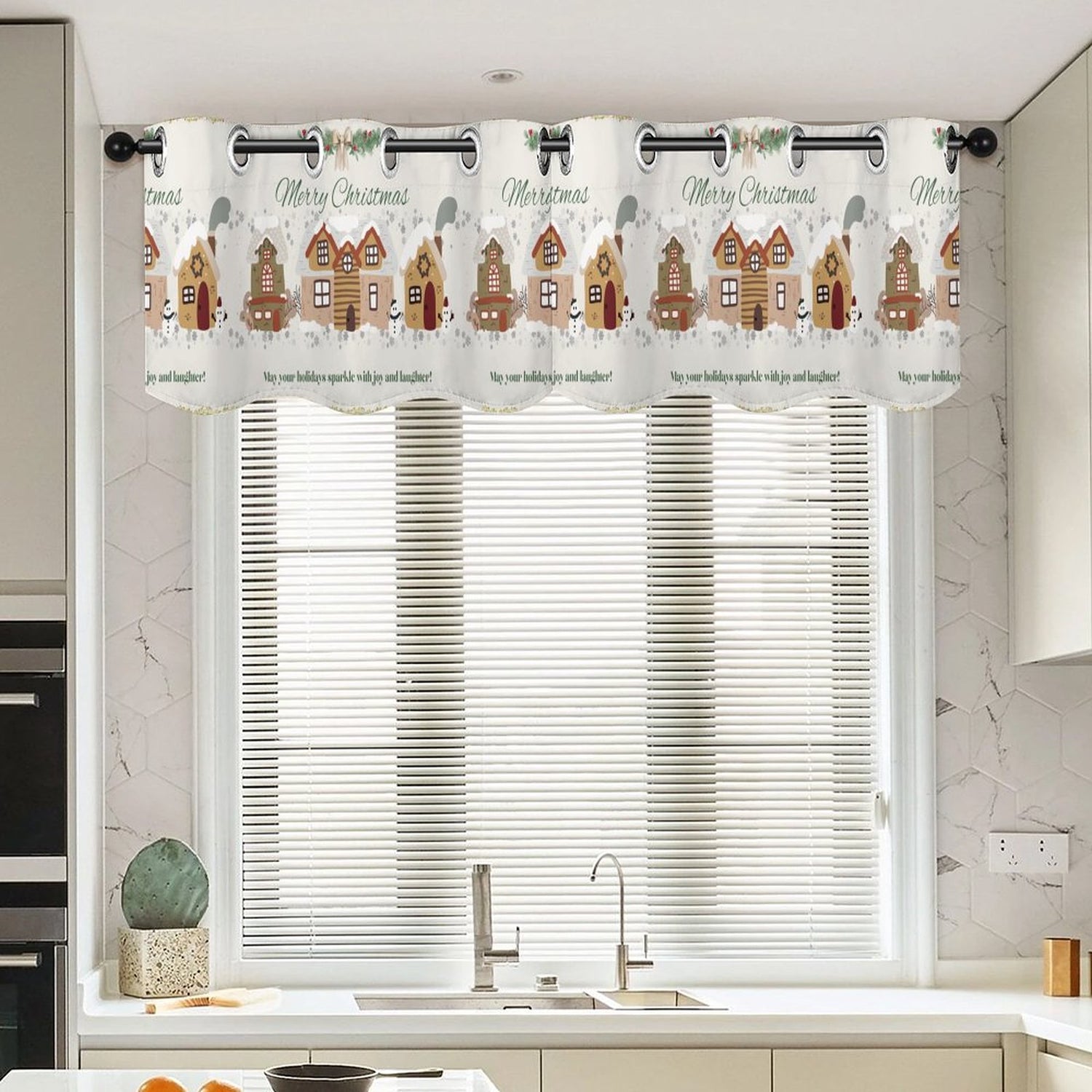 Merry Christmas Window Valances